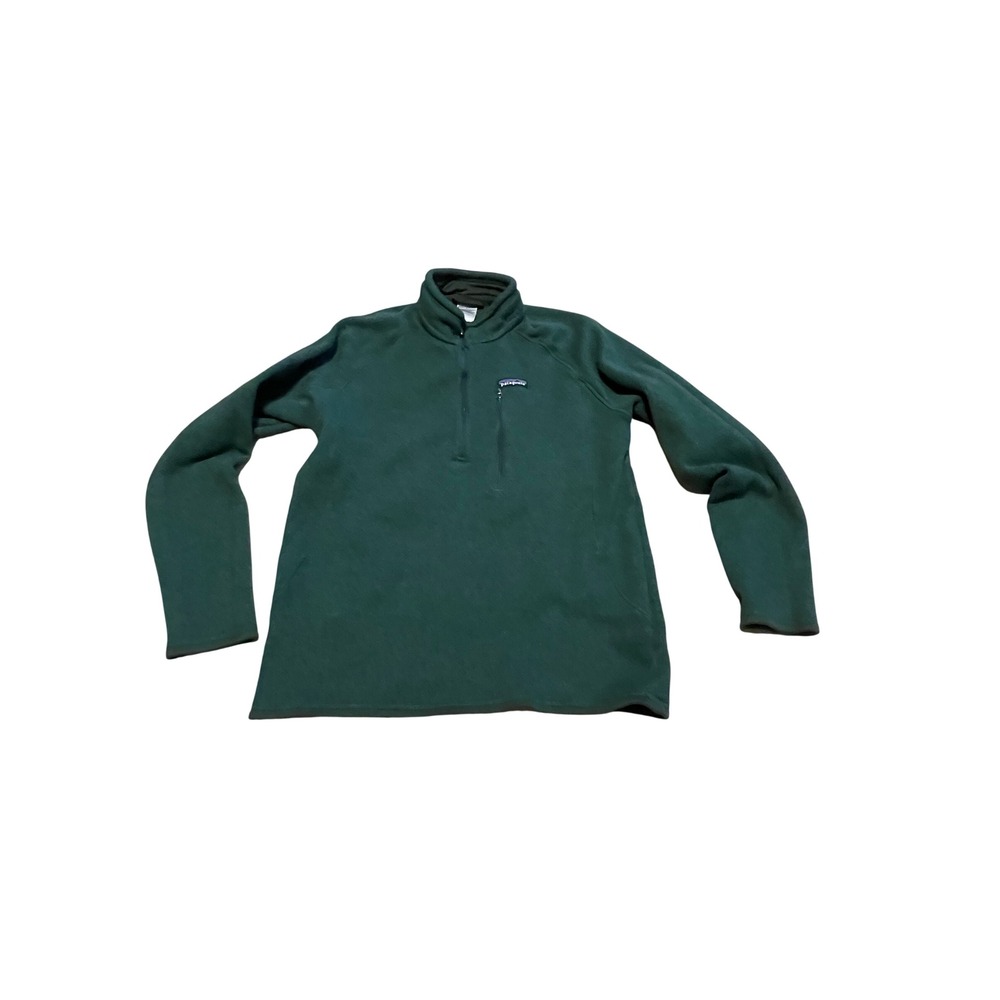 Patagonia Better Sweater Mens Medium Green 1/4 Zip Fleece Pullover Jacket I07